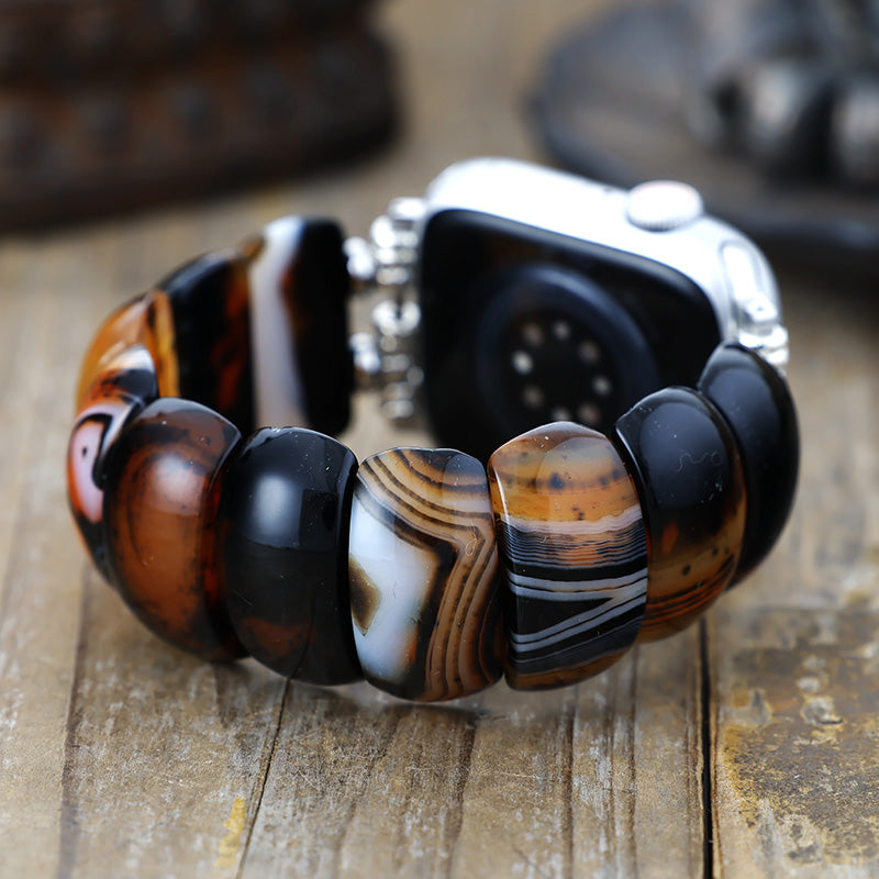 Boho Onyx Stretch Apple Watch Strap