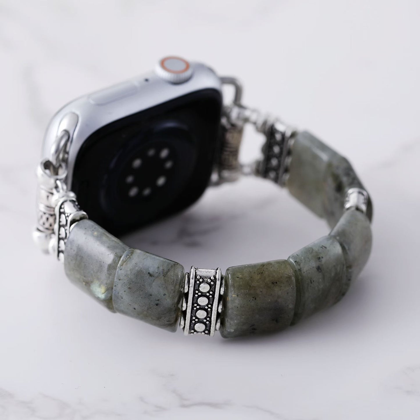 Natural Labradorite Stretch Apple Watch Band