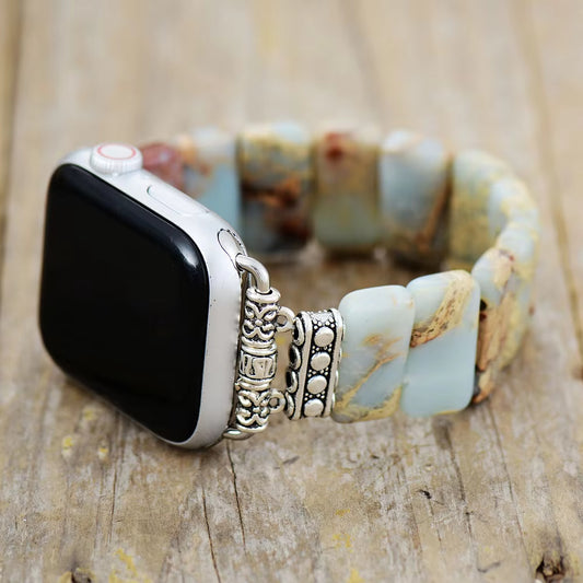 Natural Earth Jasper Elastic Apple Watch Band