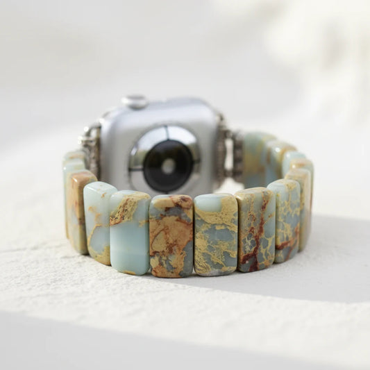 Natural Earth Jasper Elastic Apple Watch Band