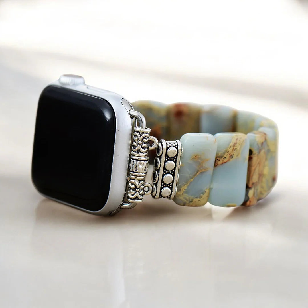 Natural Earth Jasper Elastic Apple Watch Band