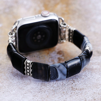 Black Onyx Stretch Apple Watch Strap
