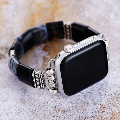 Black Onyx Stretch Apple Watch Strap