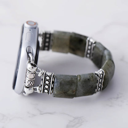 Natural Labradorite Stretch Apple Watch Band