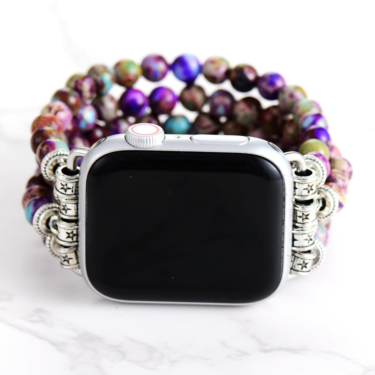Multi Wraps Beaded Elastic Apple Watch Band