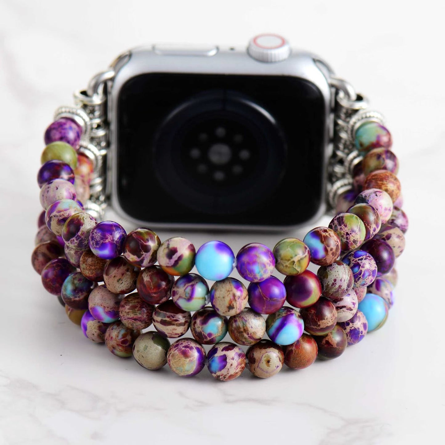 Multi Wraps Beaded Elastic Apple Watch Band