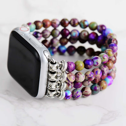 Multi Wraps Beaded Elastic Apple Watch Band